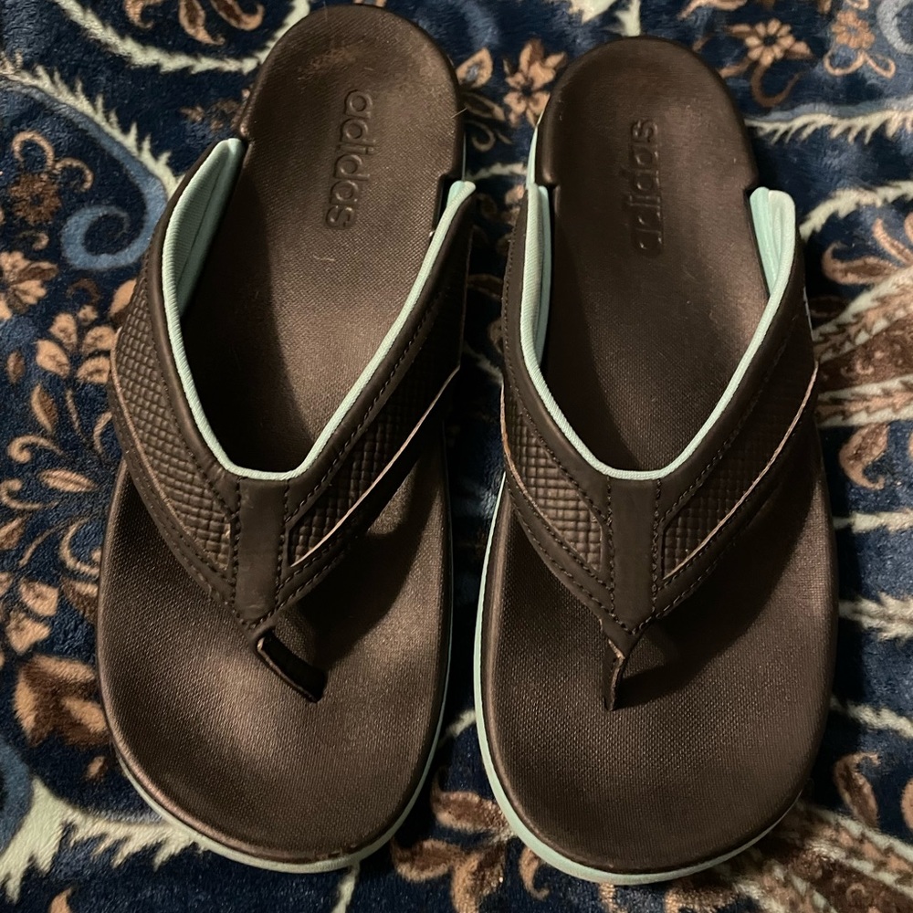 Adidas sport flip flops women size 7